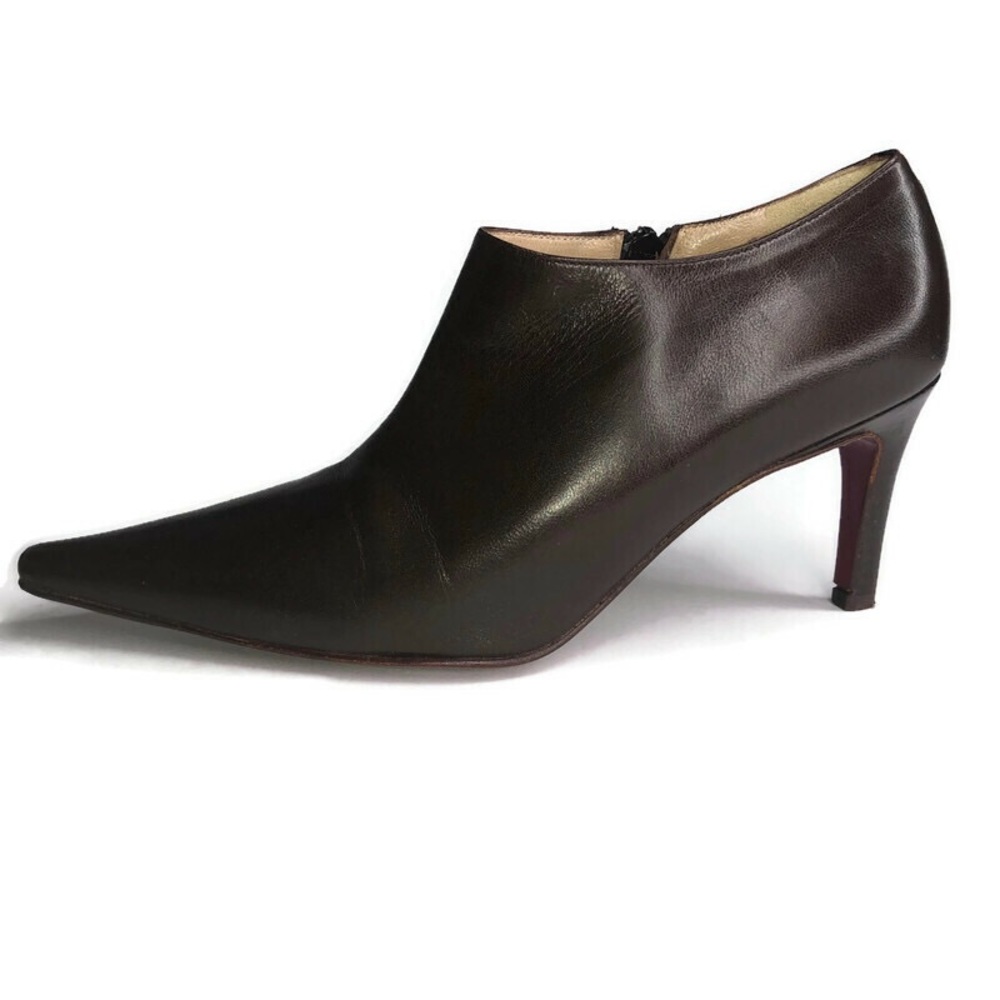 L’Autre Chose Brown Leather Booties 36.5 6.5